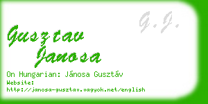 gusztav janosa business card